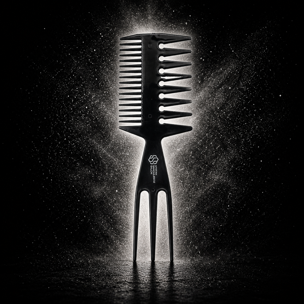 Pieptene cu dinți lați